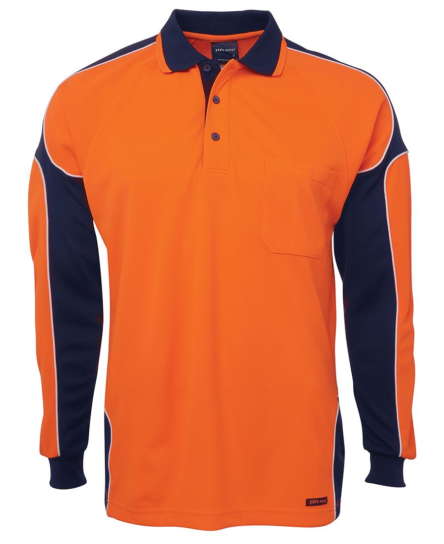 6AP4L - HI VIS L/S ARM PANEL POLO