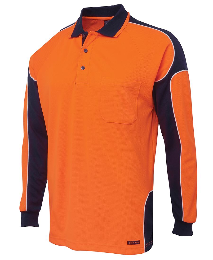 6AP4L - HI VIS L/S ARM PANEL POLO